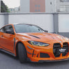 BMW Sportscar Wrapped in Tangerine Orange Gloss Vinyl CG40-HD by TeckWrap – Front and Side View